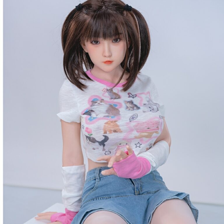 Sora Short Hair Japanese Sex Doll With Silicone Head Cute Sex Doll